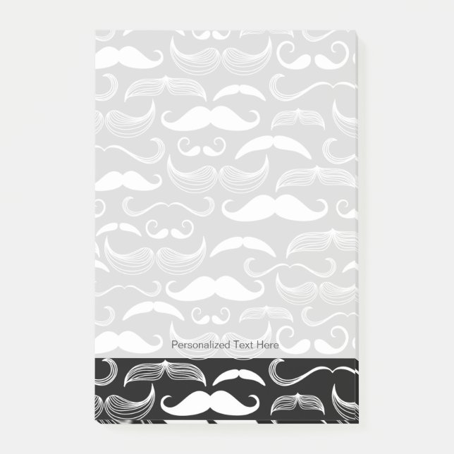 Bloco Post-it Um clube dos cavalheiros. Teste padrão do bigode (Frente)