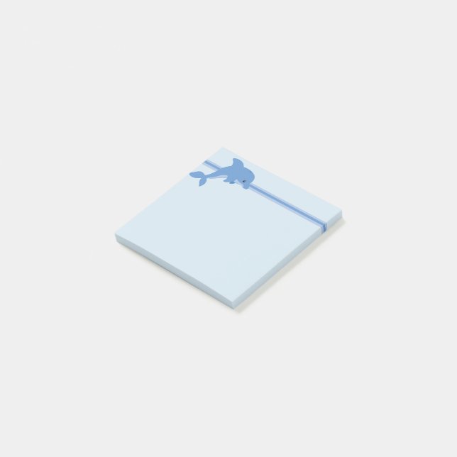 Bloco Post-it Um golfinho feliz bonito (Inclinado)