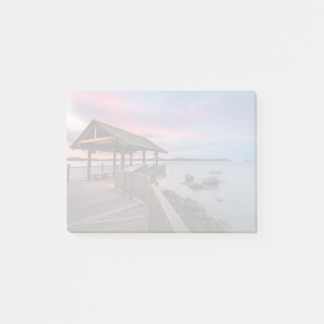 Bloco Post-it Um por do sol bonito (Frente)