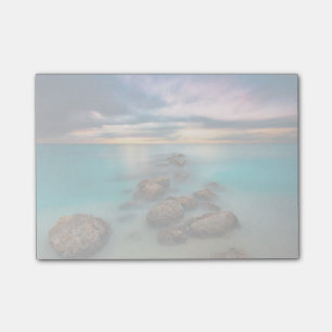 Bloco Post-it Um por do sol bonito sobre turcos & Caicos da baí