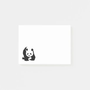 Bloco Post-it Urso de panda preto e branco bonito