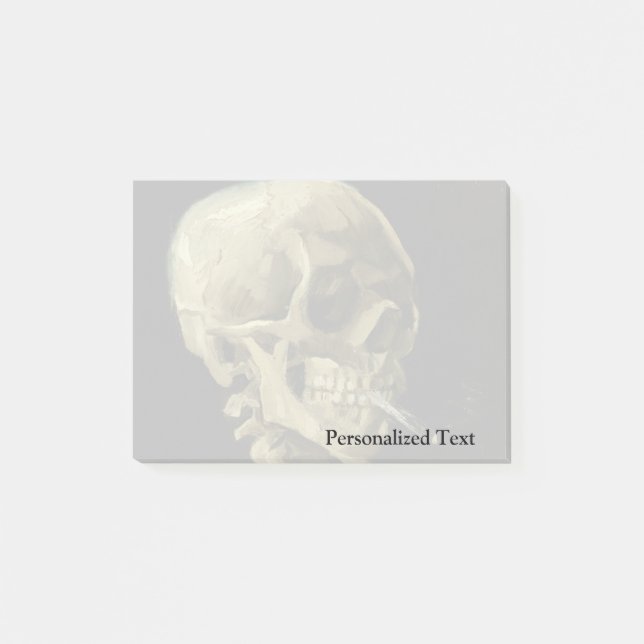 Bloco Post-it Van Gogh| Crânio com cigarro queimado| 1886 (Frente)