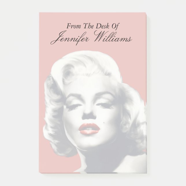 Bloco Post-it Vermelho nos Lábios vermelhos Marilyn (Frente)