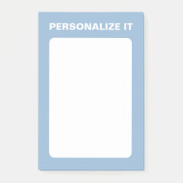 Bloco Post-it Versátil Personalizado Moderno Azul Airy