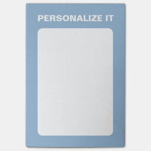 Bloco Post-it Versátil Personalizado Moderno e Azul