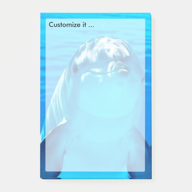 Bloco Post-it Vida marinha subaquática do golfinho bonito (Frente)