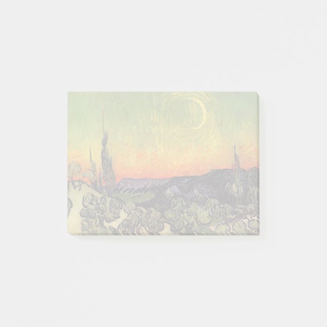 Bloco Post-it Vincent Van Gogh Moonlit Landscape (Frente)
