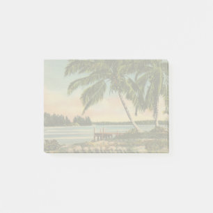 Bloco Post-it Vintage Coconut Palms Tropical Breeze Sunset