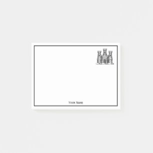 Bloco Post-it Vintage Heraldic Castle Emblem Casaco do Armamento