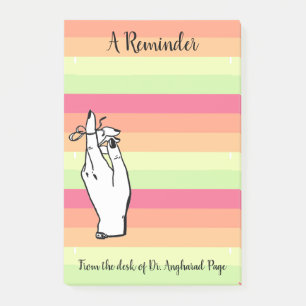Bloco Post-it Vintage Sherbet Stripes Lembrete Personalizado 4X6