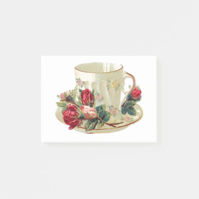 Bloco Post-it Vintage Tea Cup (Frente)