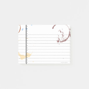 Bloco Post-it Vintage Typeart Coffee Stain Linked Sticky Notes