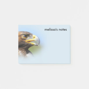 Bloco Post-it Visão de uma bela águia Ouro