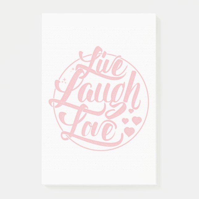 Bloco Post-it Vive o amor do riso (Frente)