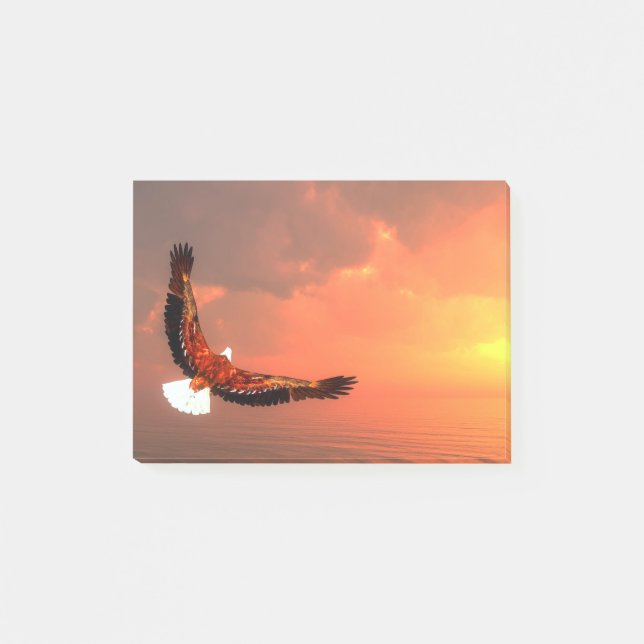 Bloco Post-it Vôo da águia americana (Frente)