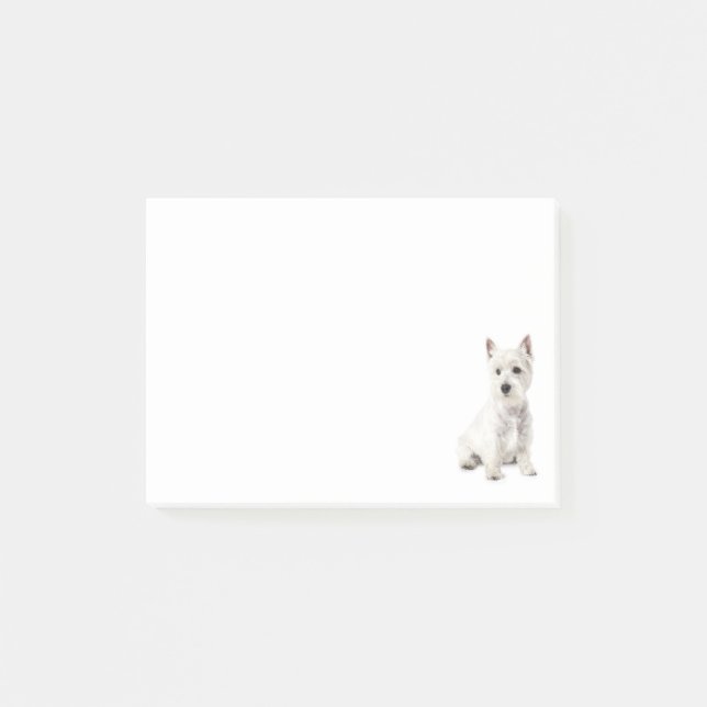Bloco Post-it West Highland, Terrier Puppy Dog Amor (Frente)