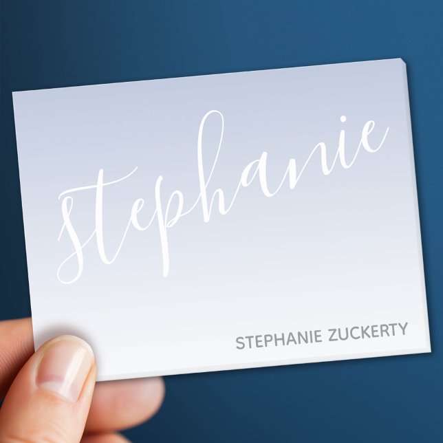 Bloco Post-it Whimsical moderno - orchid ombre manuscrito (Custom Post It Notepad)