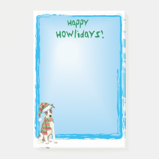 Bloco Post-it Whippet Feliz Howlidays (Frente)