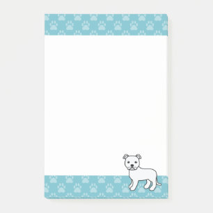 Bloco Post-it White Staffordshire Bull Terrier Dog Drake