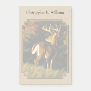Bloco Post-it Whitetail Buck Deer Hunting Tan
