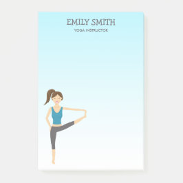 Bloco Post-it Yoga Girl In Hand To Toe Pose Yoga Instrutor