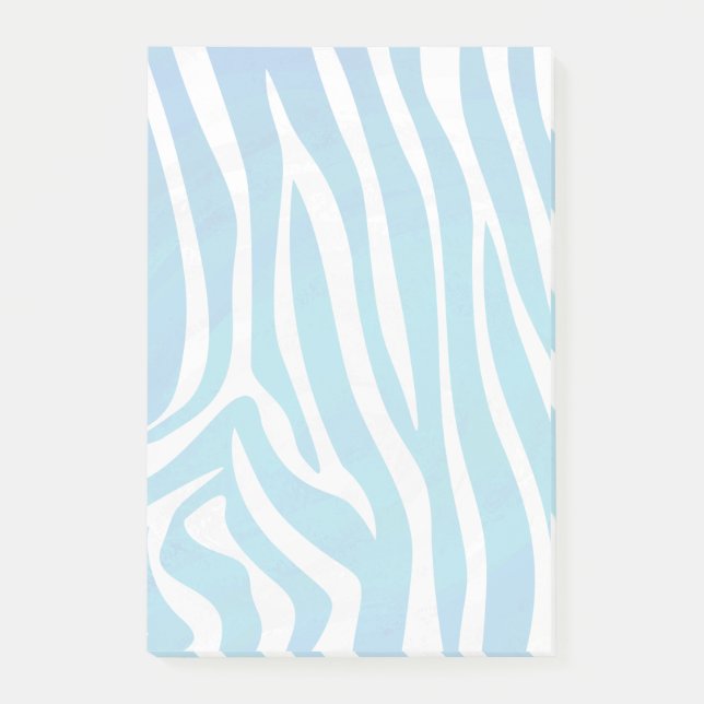 Bloco Post-it Zebra Blue e White Impressão (Frente)