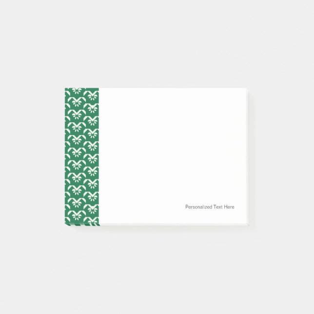 Bloco Post-it Ziguezague floral verde (Frente)