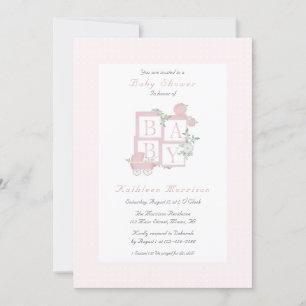 Blocos Clássicos e Convites para Chá de fraldas de