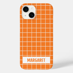 Blocos de azulejo laranja e branco personalizados