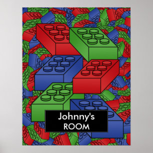 Blocos de construção Poster para um quarto de cria