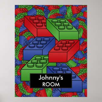 Blocos de construção Poster para um quarto de cria