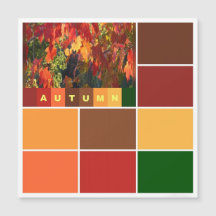 Blocos de Cores de Outono Cartão magnético