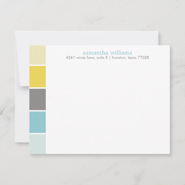 Blocos de cores decorativas modernas azuis e amare (Frente)