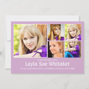 Blocos Modernos no Anúncio de Graduação Mauve