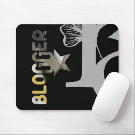 BLOGGER Mousepad Trend Abstrato Art Black White