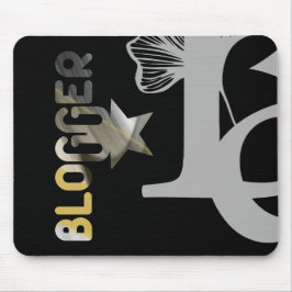 BLOGGER Mousepad Trend Abstrato Art Black White