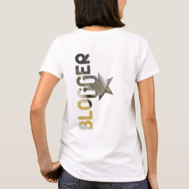BLOGGER T-Shirt Trend Abstrato Black White Dourado