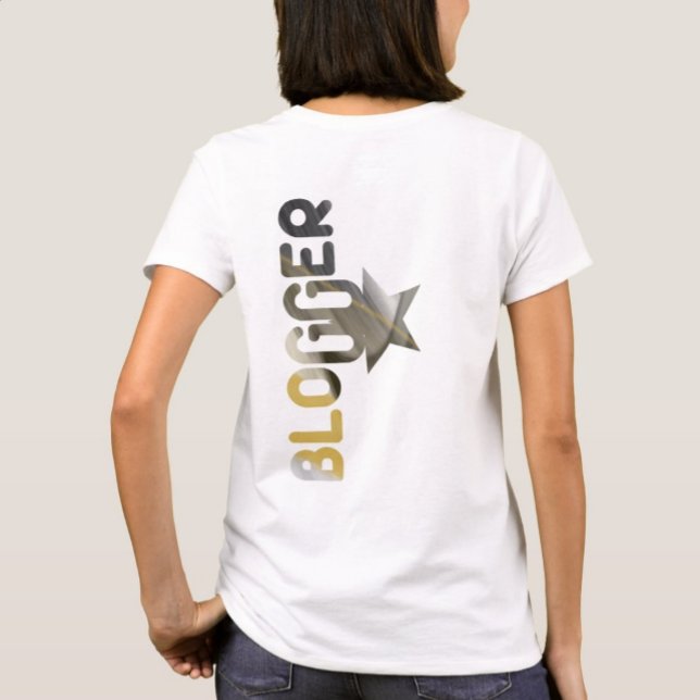 BLOGGER T-Shirt Trend Abstrato Black White Dourado (Criador carregado)