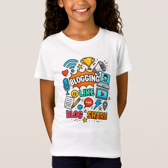  Blogging Graphic T-Shirt – Fun & Playful Design (Frente)