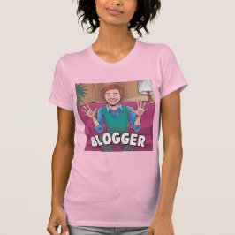 Blogueira de mulheres, camiseta rosa
