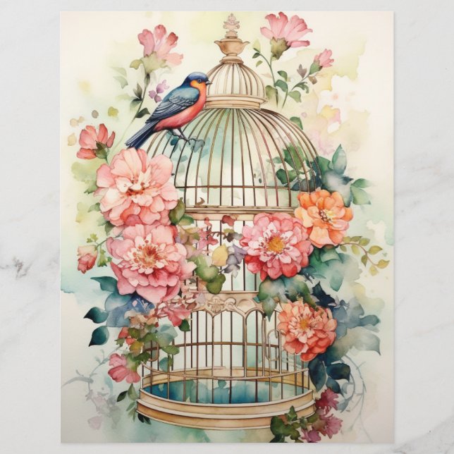 Blogues e Borboletas Aproximam Papel Escrapbook (Frente)