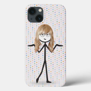 Blona Stick Girl no Bolinhas