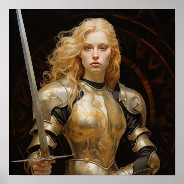Blonde Paladin Poster - Guerreiro divino Jean de A (Frente)