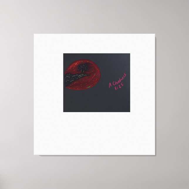 Blood Moonlit Night Stretched Canvas Print (Frente)