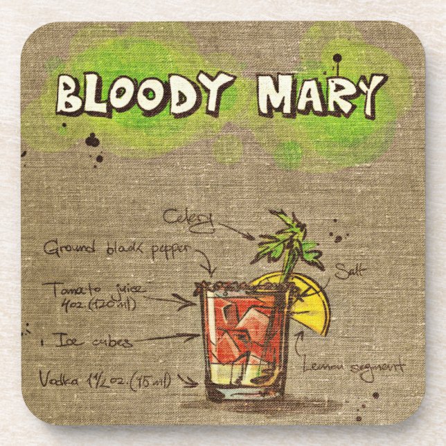 Bloody Mary Cocktail Porta copos (Frente)