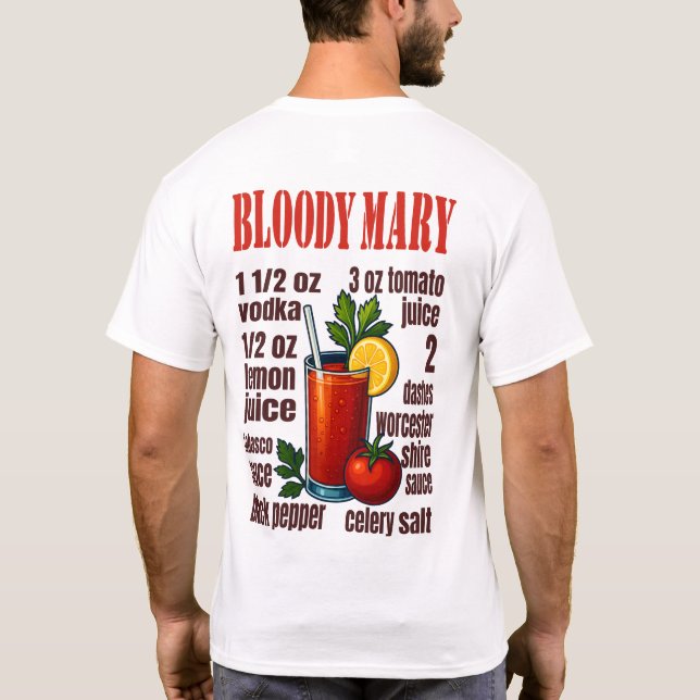 Bloody Mary T-Shirt – Bold Brunch Cocktail  (Verso)