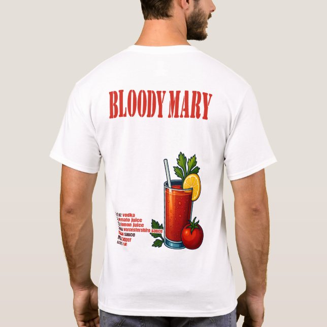 Bloody Mary T-Shirt – Bold Brunch Cocktail (Verso)