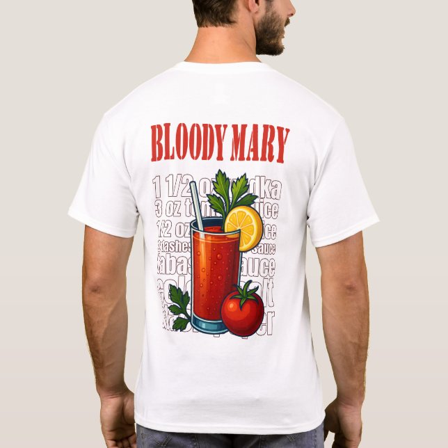 Bloody Mary T-Shirt – Bold Brunch Cocktail (Verso)