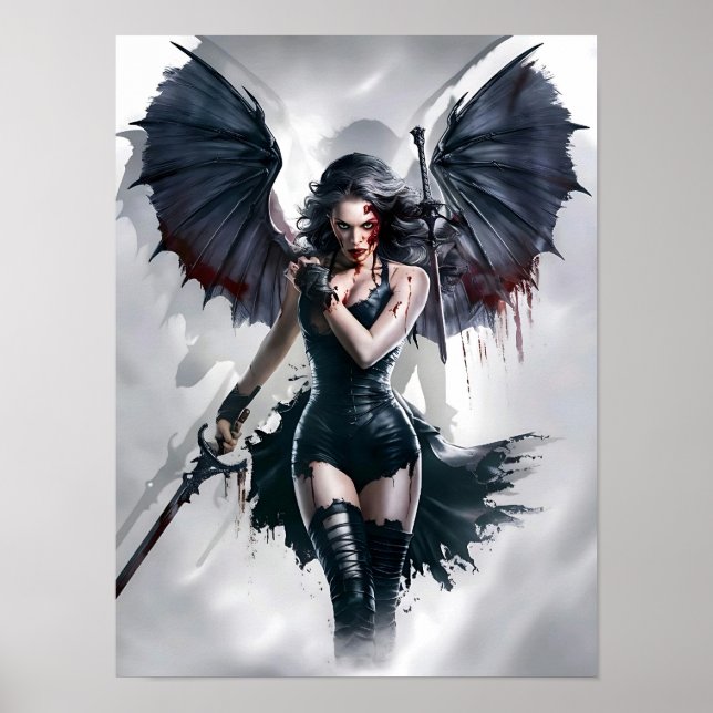 Bloody Sexy Vampire Warrior Poster Art (Frente)
