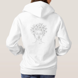 "Bloom" Floral Mulher Face Arte T-Shirt | Boho Jar